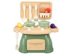 Dan26-set De Cocina Infantil Realista Con Utensilios Para Niños, Juguete De Cocina Verde All In One Para Niñas Y Bebés