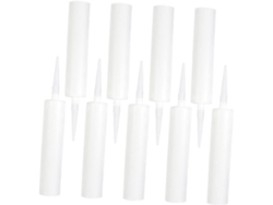 Cartucho Vacío Para Pistola De Calafateo De 300 Ml, Blanco. Tubos De Calafateo De Plástico Recargables Y Vacíos.