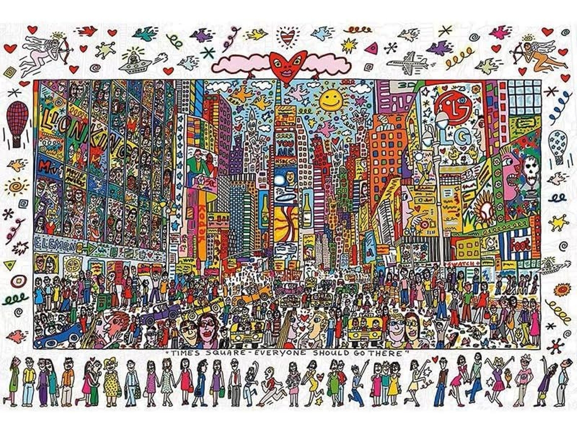Rompecabezas De Times Square Para Adultos, 1000 Piezas Únicas De Madera (blanco)