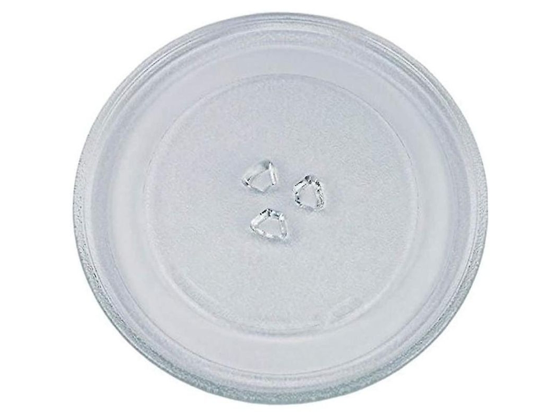 Plato Giratorio Universal De Vidrio Para Microondas De 24,5 Cm Con 3 Soportes, Resistente Al Calor.