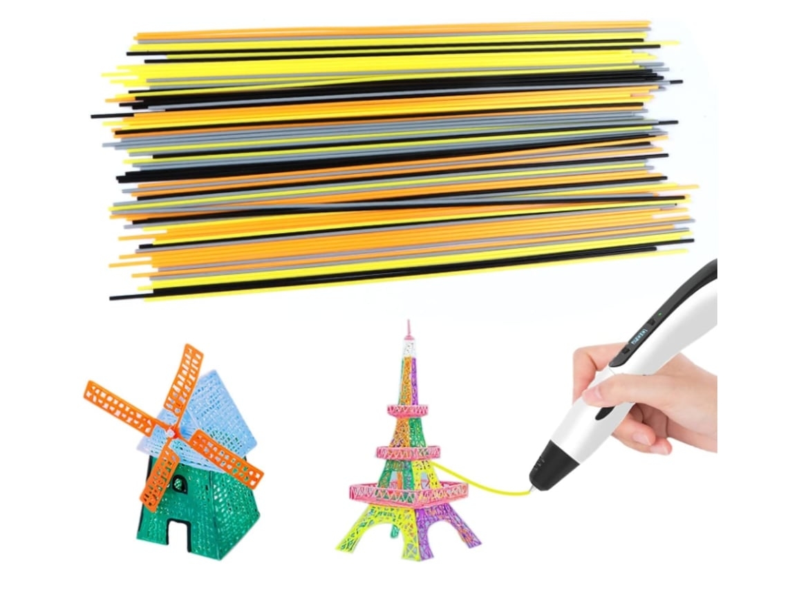 Recargas de filamento PLA para bolígrafo 3D, 4 colores, 1,75 mm de Gusshious.