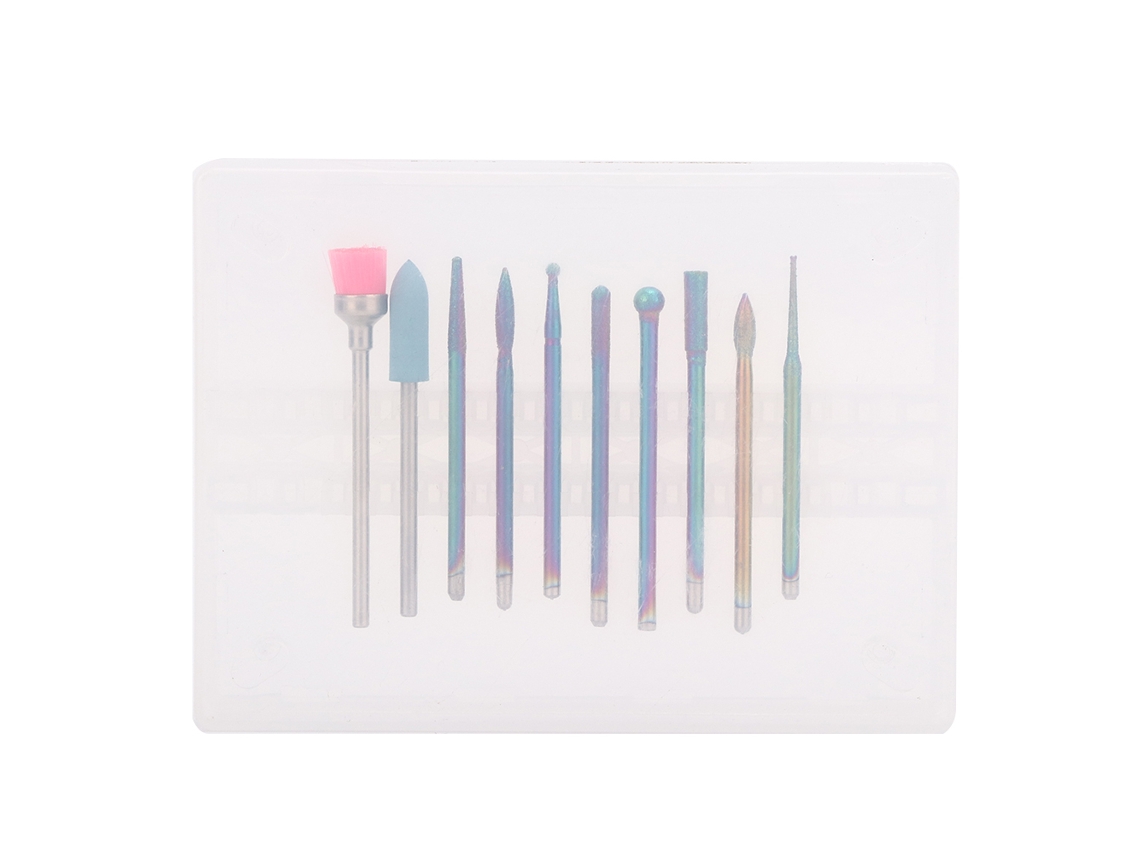 Juego De 10 Brocas Para Taladro Eléctrico De Uñas - Accesorio Para Manicura Y Pedicura