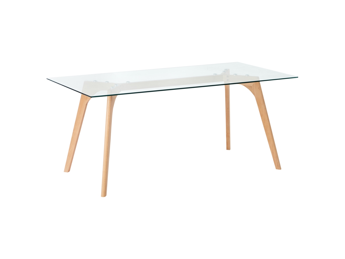 Mesa de comedor BELIANI Hudson de Vidrio templado Transparente 90x180x75