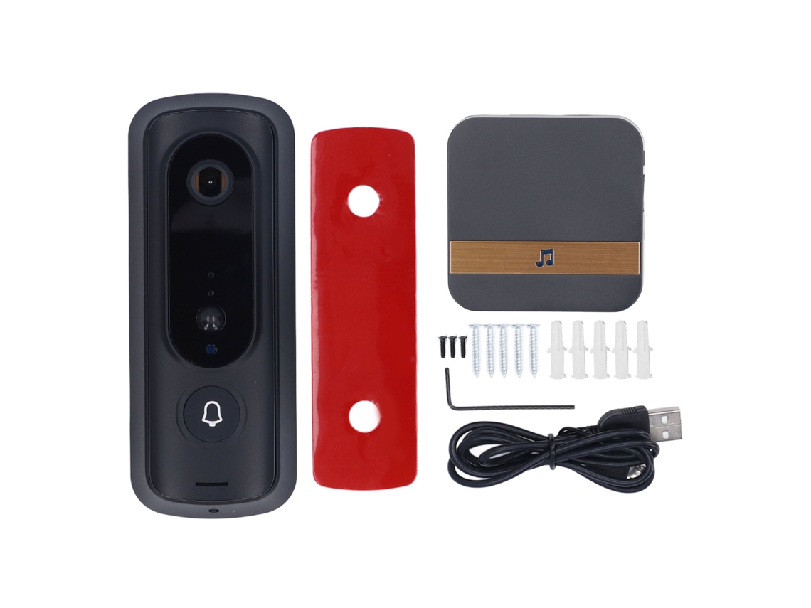 Cámara De Timbre Inalámbrica Wifi 2.4g, 1080p, Visión Nocturna, Reconocimiento De Personas, Ip65