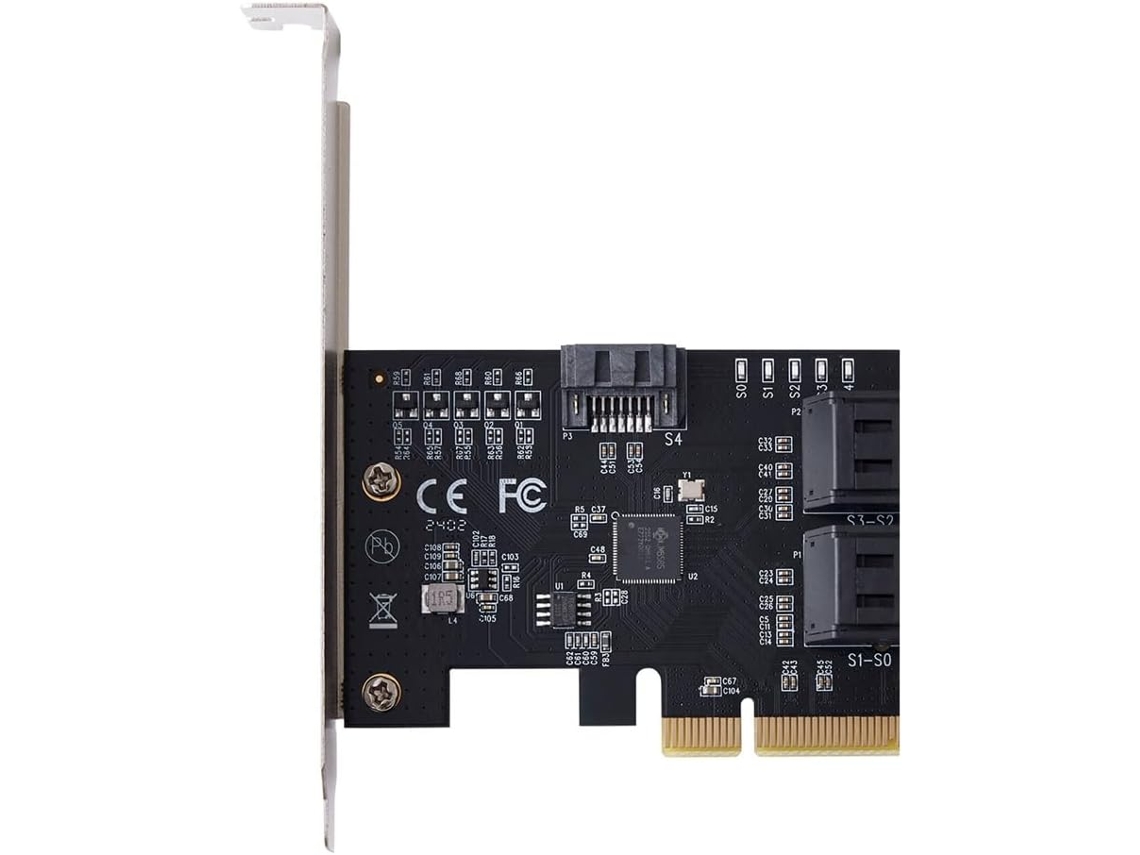 Convertidor Pci Express Iii De 5 Puertos Pcie X4 A Disco Duro 3.0