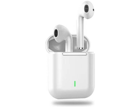 Auriculares Bluetooth True Wireless GETEK j18 (In Ear - Micrófono - Noise Cancelling - Blanco)