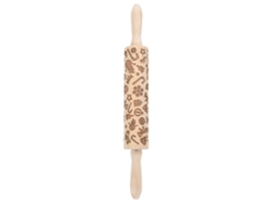 Rodillo De Cocina Con Diseño Navideño Grabado En Madera, Utensilio De Cocina Seguro Y Duradero.