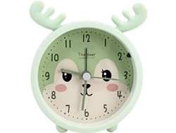 2026-reloj Despertador Para Niños Animalito Lindo Silencioso Con Luz Nocturna Silicona Ciervo Azul
