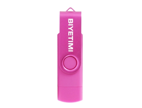 Pen USB SLOWMOOSE Alta Velocidad Personalizable Disco U para Smartphone (Rosa - 128GB)