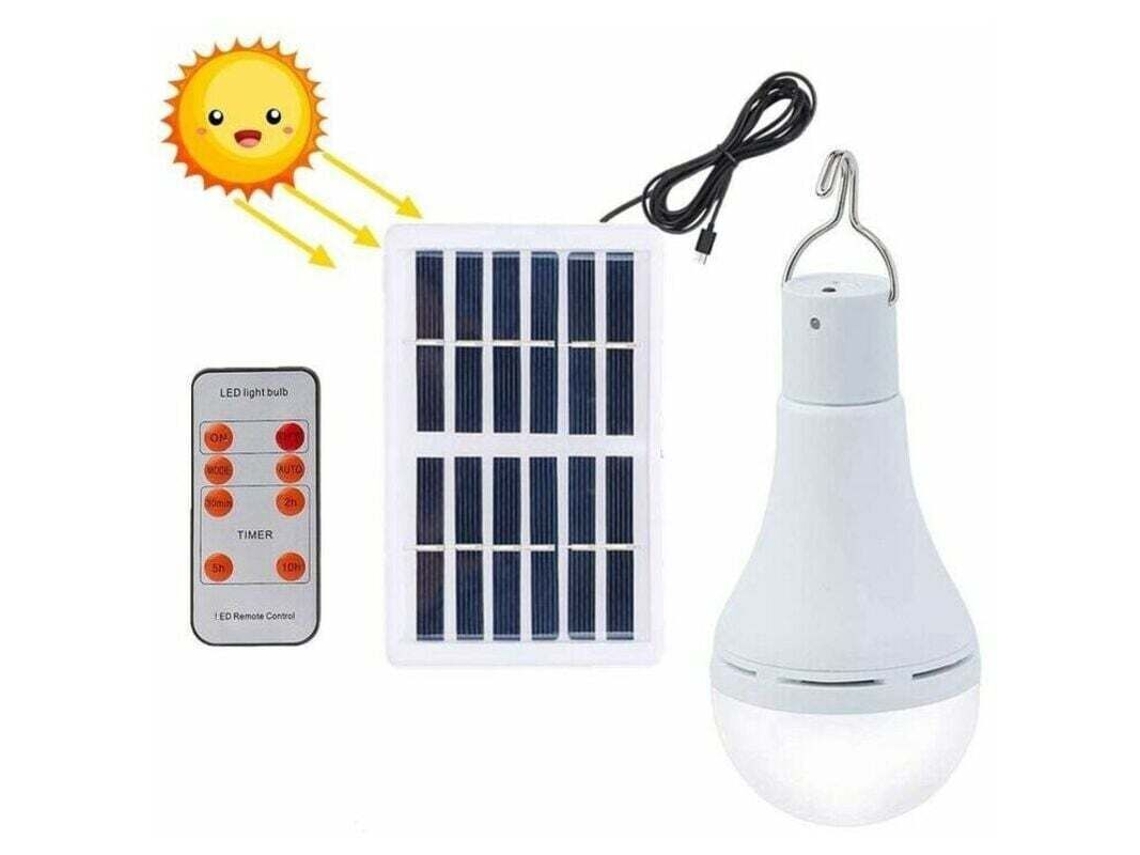 Lámpara Solar Led Impermeable Con Mando A Distancia Y Temporizador.