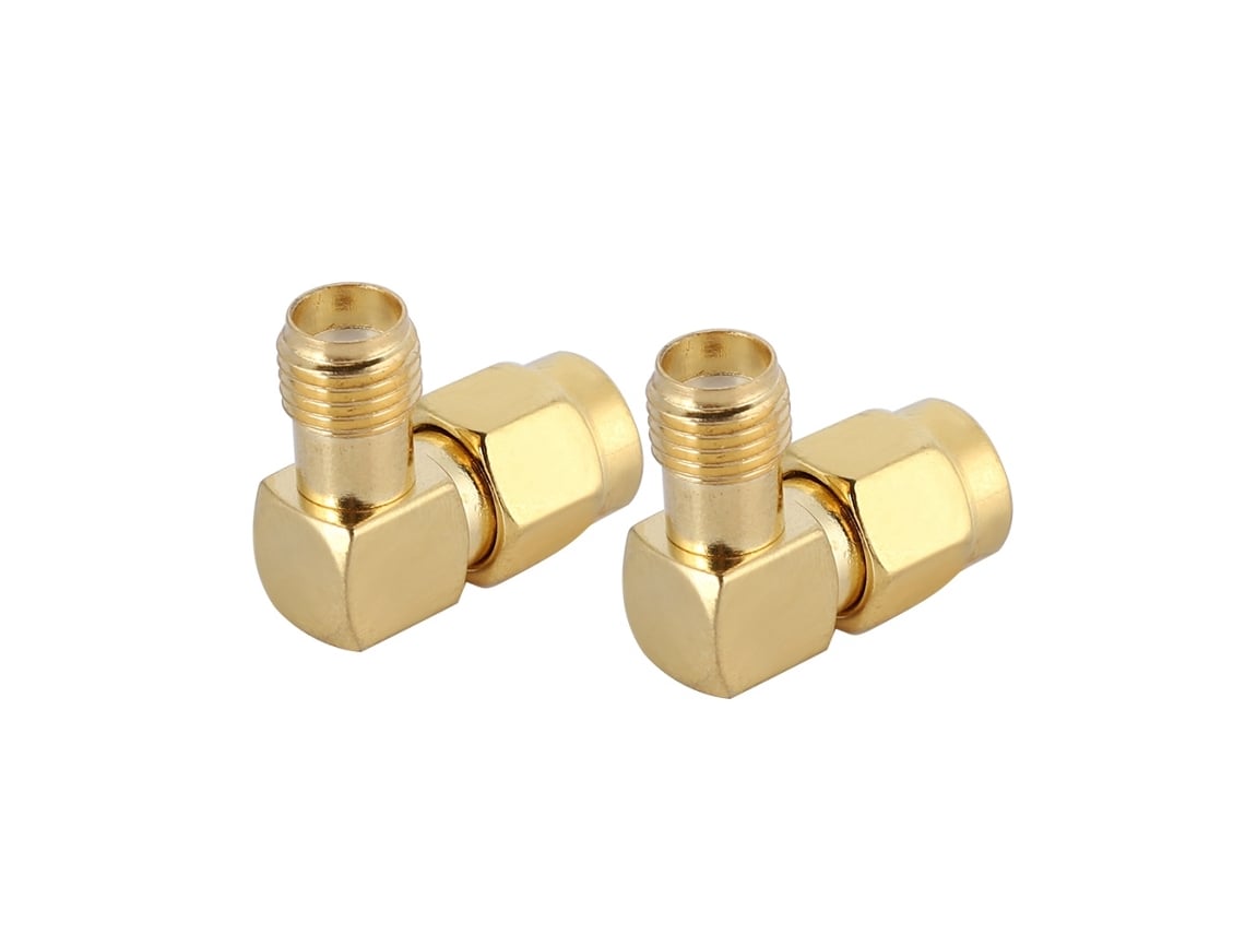 Adaptador De Conexão Coaxial Rf Sma Fêmea Para Sma Macho Ângulo Retto 2pcs