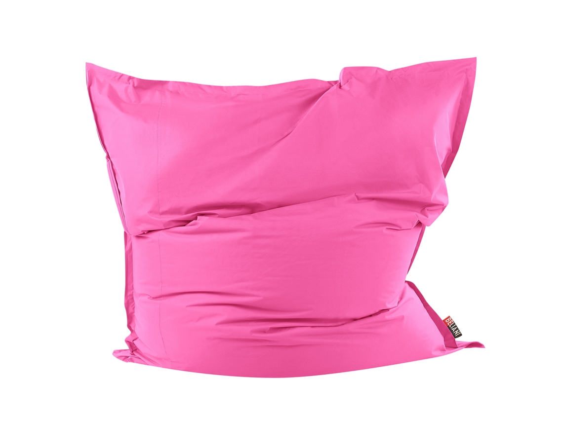 Puf cojín grande BELIANI Fuzzy de Nylon Rosa 180x230x20