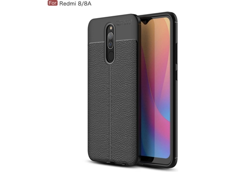 Carcasa Xiaomi Redmi 8 Rugged Leather Negro