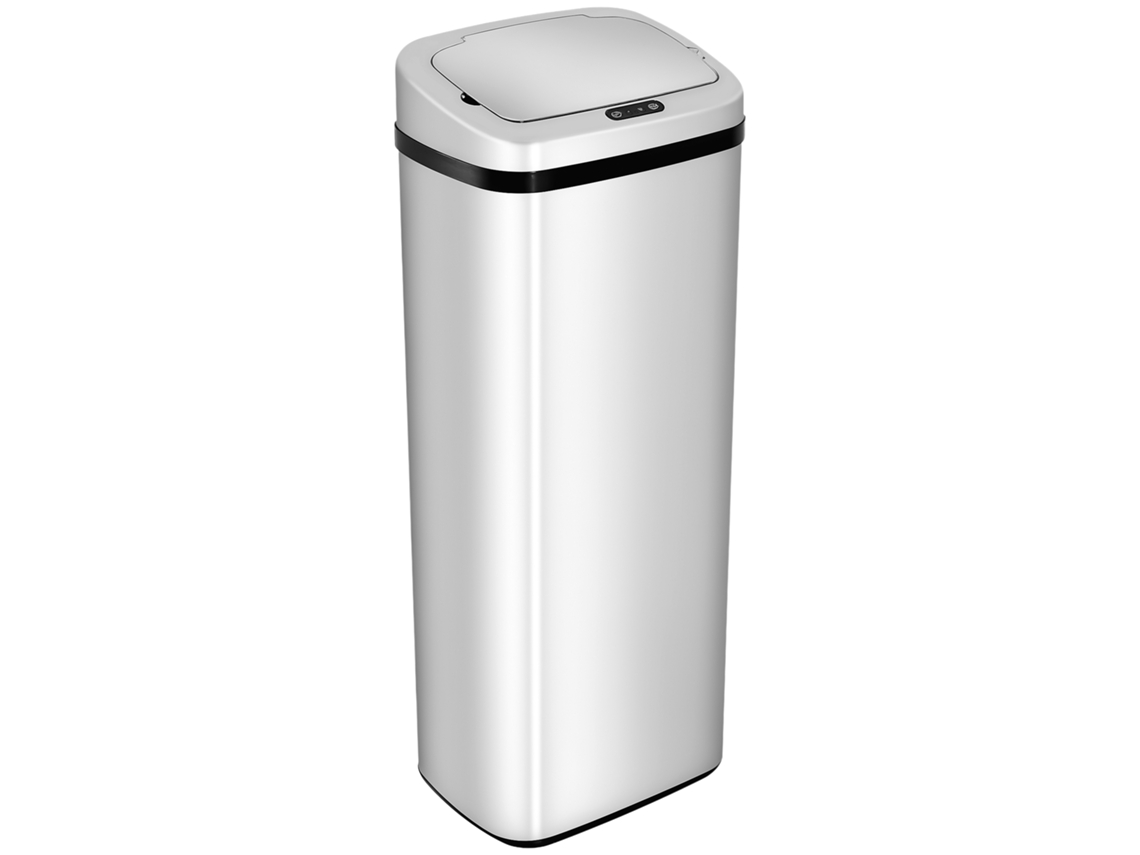 Cubo de basura automático de 50 litros con sensor de movimiento, de acero inoxidable, para cocina.
