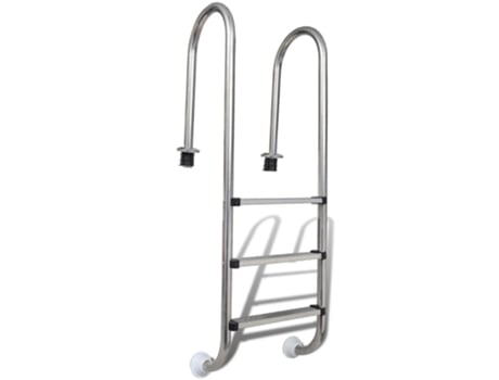MAISON EXCLUSIVE Escalera de piscina 3 peldaños acero inoxidable 304 120 cm