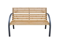 Banco De Jardín Madera Maciza Abeto 112 Cm