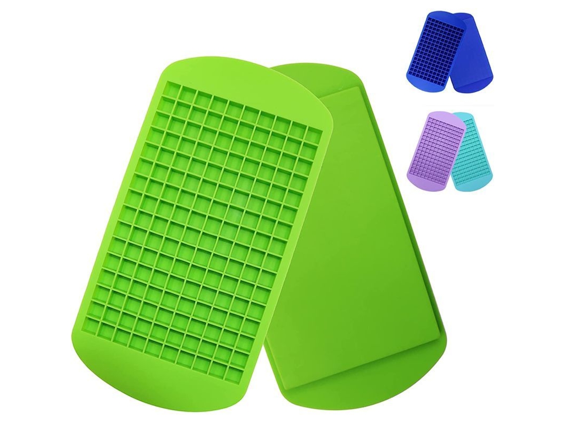 2 Moldes Para Hielo, 320 Cubitos, Fácil Desmolde, Para Cócteles De Whisky, Color Verde.