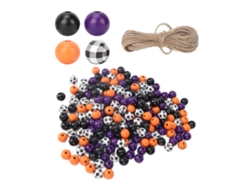 200 Perlas De Madera Redondas Decorativas Espaciadoras De Estilo Rural Para Manualidades De Guirnaldas Y Joyería Morado Negro