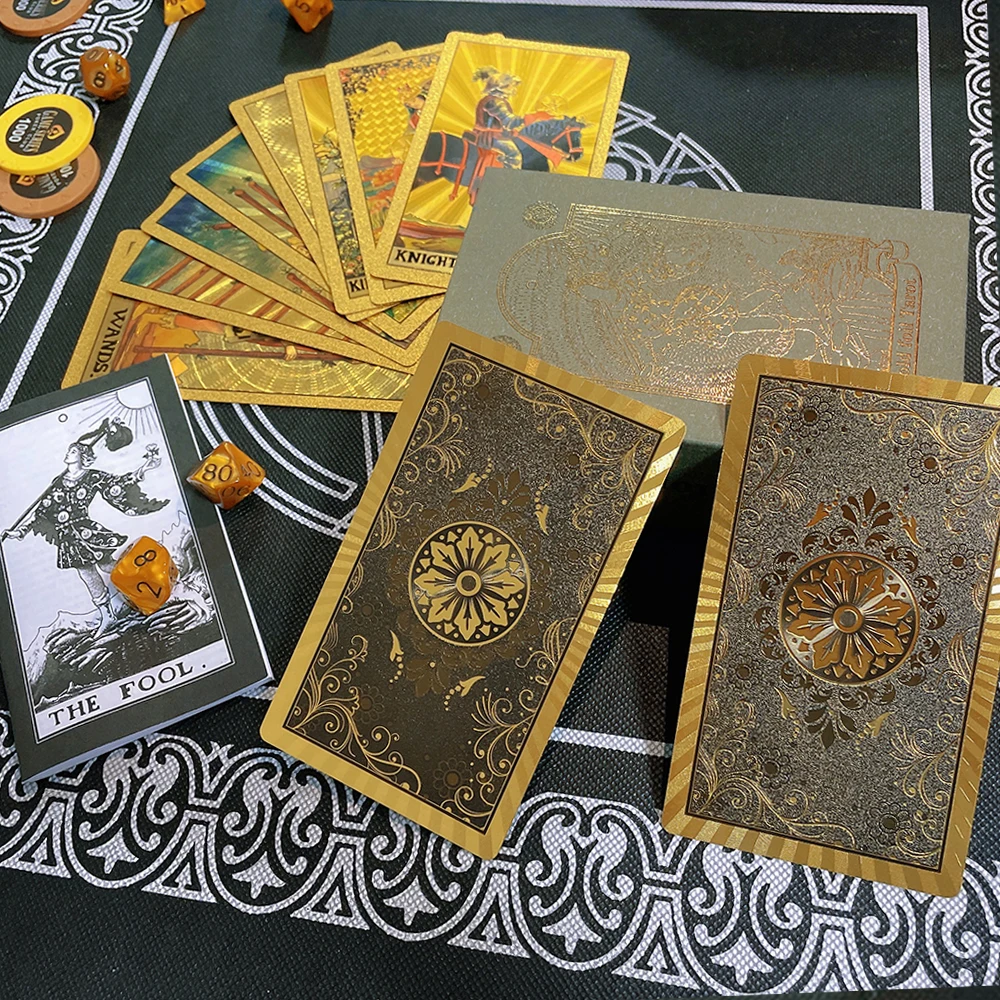 Cartas De Tarot, Cartas De Juego De Mesa De Pvc Prensado En Caliente, Impermeables Y Resistentes Al Desgaste, Para Adivinación.