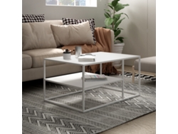 Mesa de Centro [EN.CASA] (45 x 90 x 60 cm - Acero - Blanco)