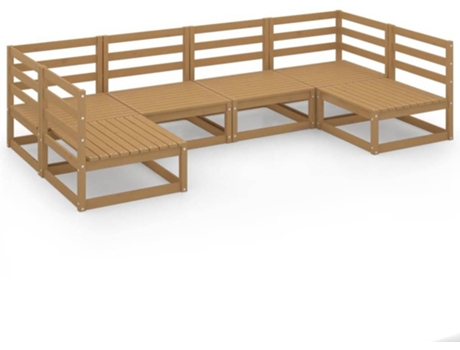 Conjunto 6 de muebles de jardín VIDAXL madera maciza de pino