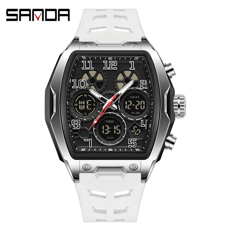 Elegante Reloj Deportivo Electrónico Para Hombre, Con Alarma, Fecha Y Temporizador De Cuenta Regresiva, Resistente Al Agua.