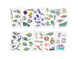 Pegatinas Temporales De Tatuajes De Fútbol, 20 Hojas, Diseño De Balón De Fútbol, Para Niños, Fiestas Y Juegos.