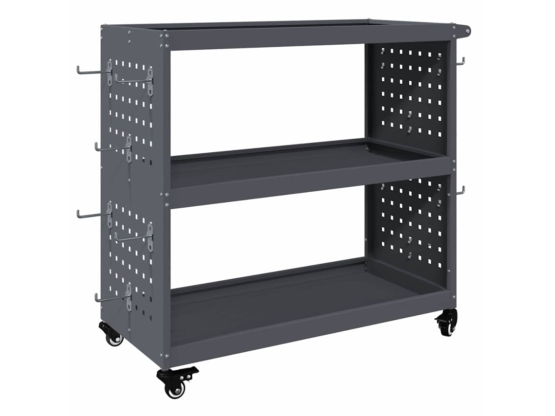 Maison Exclusive - Carro De Herramientas Con Estante Antracita 75 X 35 X 73 Cm