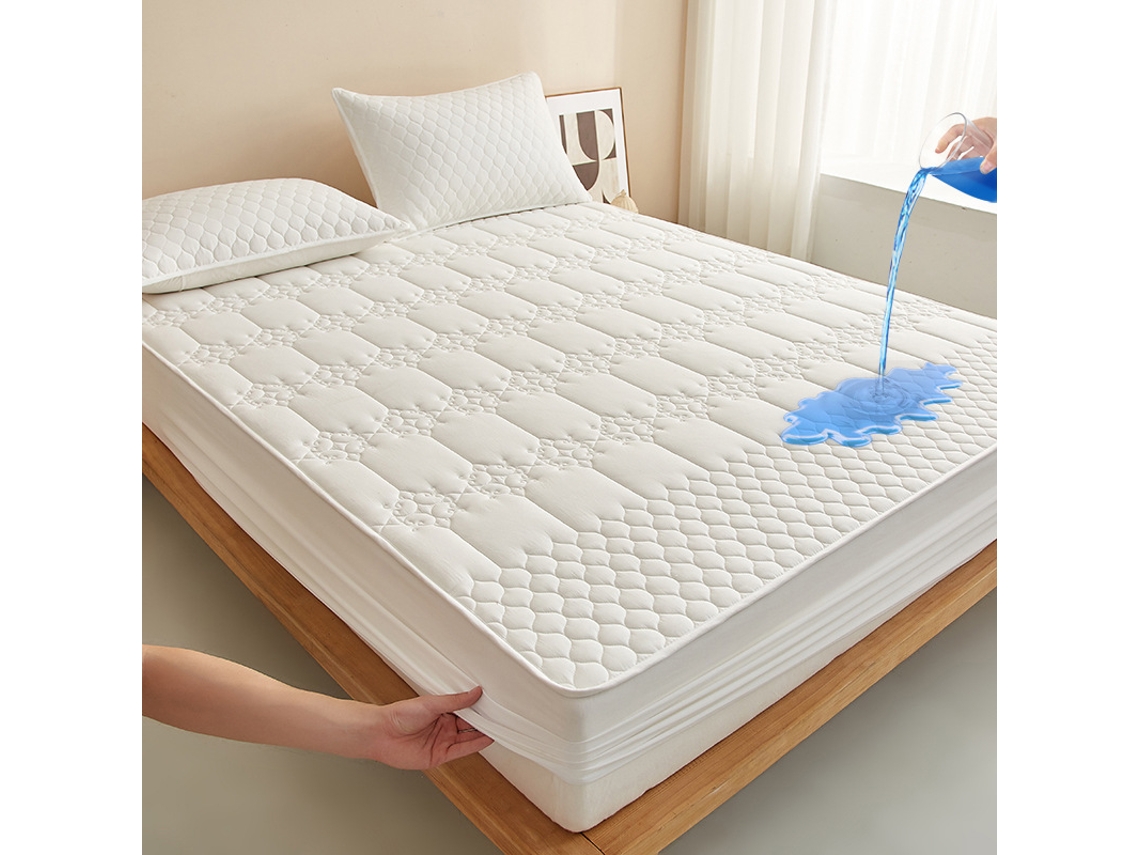 Protector De Colchón Impermeable Y Transpirable Lavable A Máquina Para Colchones De 5 A 28cm De Grosor (blanco/120×200cm) Digitallab