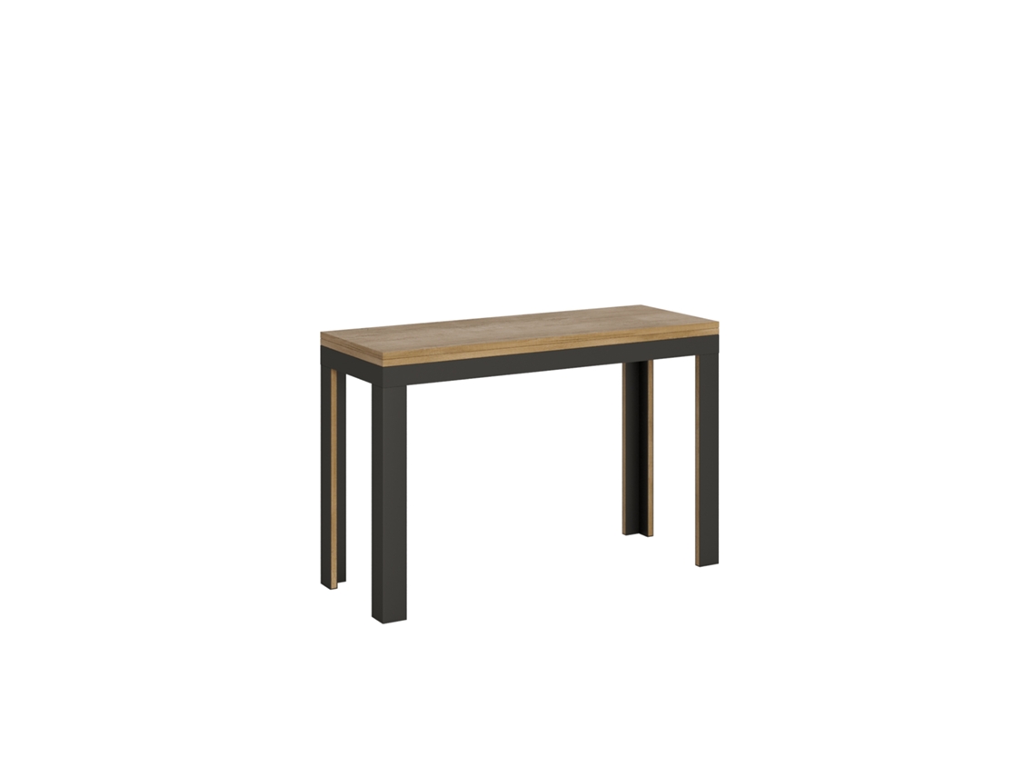 Mesa de Comedor ITAMOBY Linea Double (120/200x45/90 - Paneles de Melamina - Roble Natural)