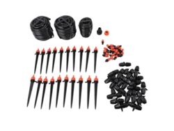 Sistema de riego por goteo con boquilla ajustable y conexión rápida, kit de aspersores automáticos para césped, jardines e invernaderos.