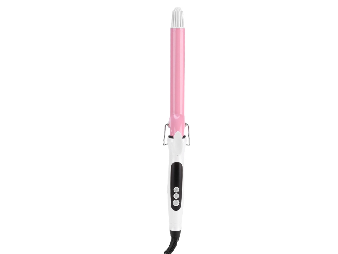 Rodillo Rizador De Pelo De Cerámica Turmalina 25mm Con Pantalla Lcd Herramienta De Peinado