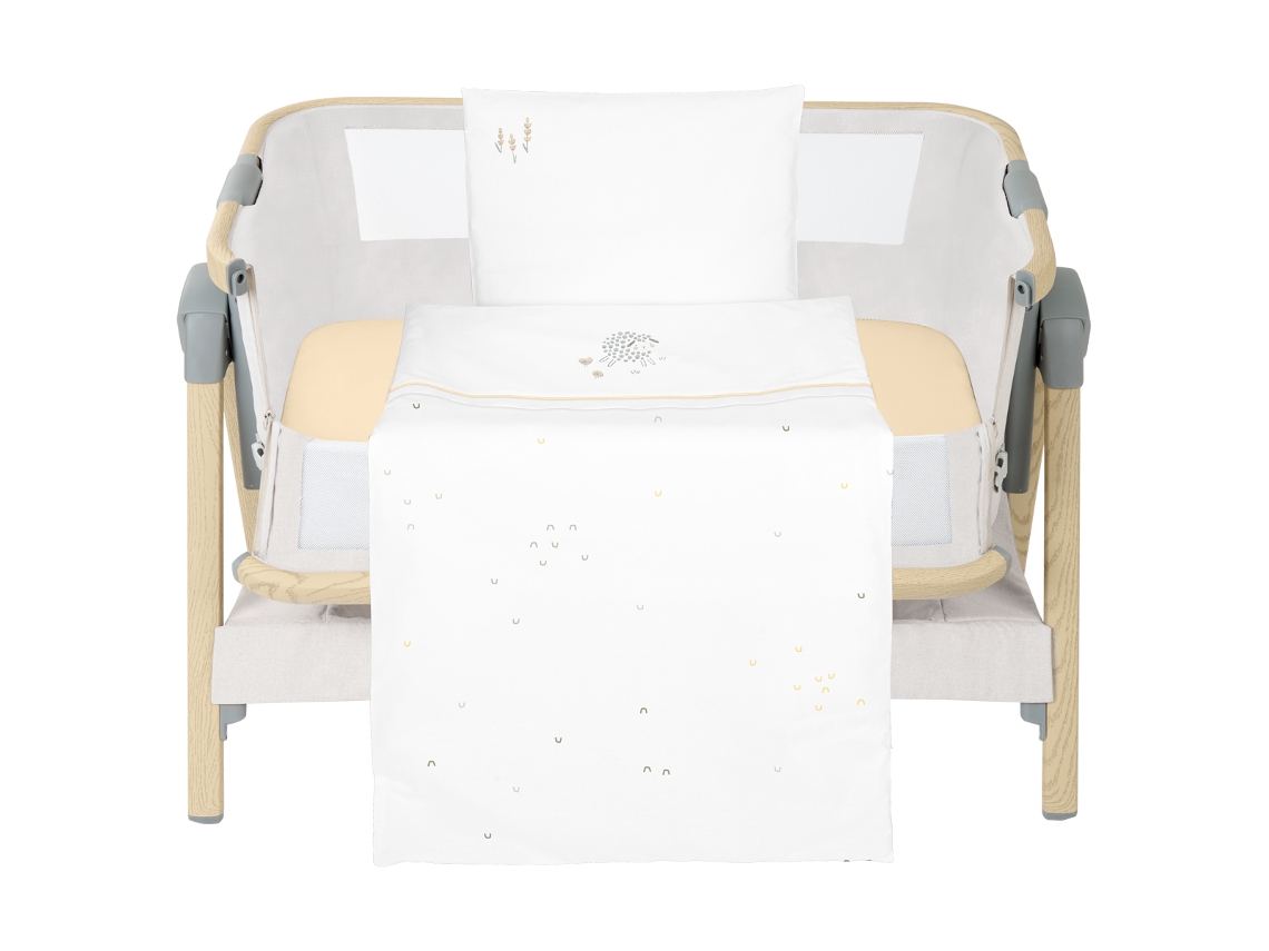 Juego de cama para cuna pequeña Kikkaboo de 3 piezas Sleepy Sheep