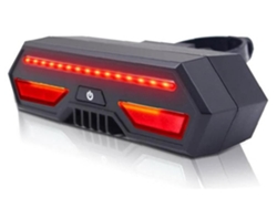 Luz trasera de bicicleta con control remoto, luz intermitente inteligente, recargable por USB, color negro Yizhood