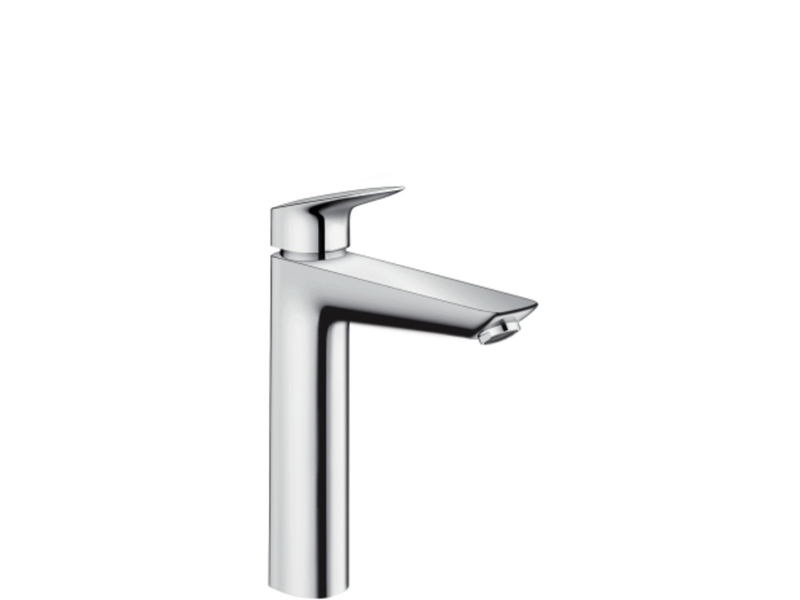 HANSGROHE Logis mezclador de lavabo, ComfortZone190, sin desagüe automático, proyección 166mm, 71091, Color: cromado