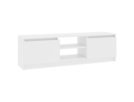 vidaXL Mueble para TV madera contrachapada blanco 120x30x35,5 cm
