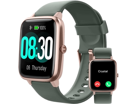 VEANXIN Reloj Inteligente Responder/Hacer Llamadas Relojes Impermeables IP68 - Oro Verde
