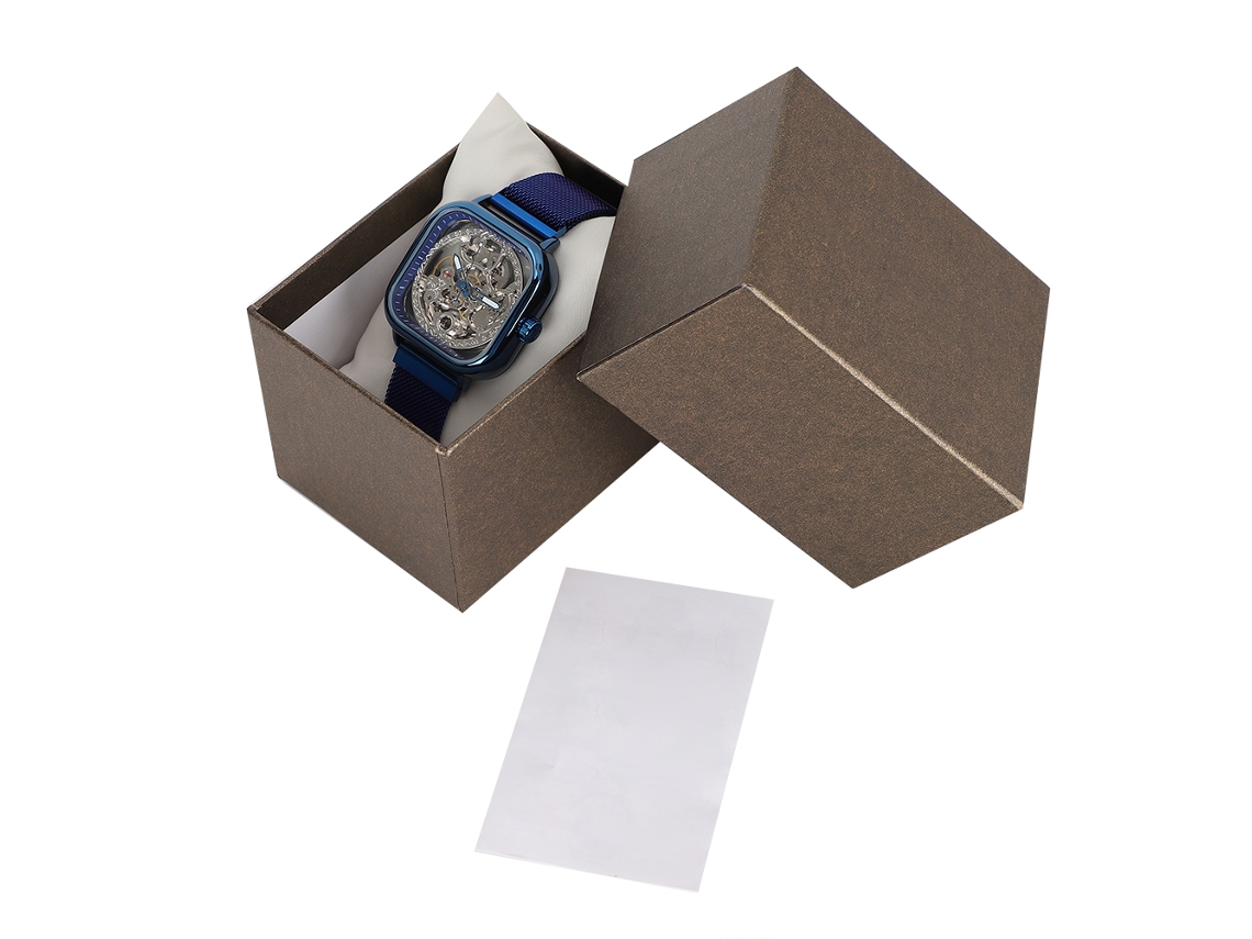 Reloj Unisex Zhoulianfa Con Esfera Con Diseño De Animales Y Brazalete De Malla De Oro Rosa.