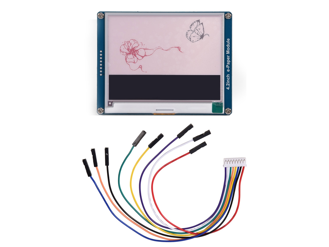 Módulo De Papel Electrónico Tricolor De 4.2 Pulgadas, Panel De Visualización 400x300 Para Raspberry Pi Arduino