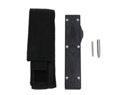 MEOIRUERY Peine de Acero Inoxidable con Resorte para Cabello y Barba Plegable Peine de Bolsillo Herramienta de Peluquería Negro