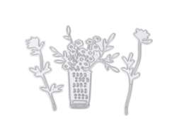 3 Piezas Troquel Corte Florero Acero Carbón Plantilla Grabado Diy Tarjeta Diecuts