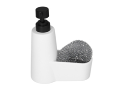 Dispensador de jabón con bola de acero para jabón de cocina, lavavajillas y jabón de manos, botella a presión para lavavajillas.