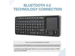 Mini teclado Bluetooth, teclado inalámbrico con retroiluminación y aprendizaje por infrarrojos, teclado portátil de 2,4 G con panel táctil para Legion Go LY Ebike