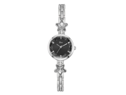 Reloj De Cuarzo Para Mujer Con Correa De Piel Sintética, Bisel De Oro Rosa Y Diamantes De Imitación (blanco).