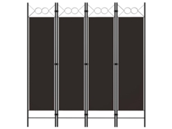Biombo Divisor De 4 Paneles Marrón 160x180 Cm