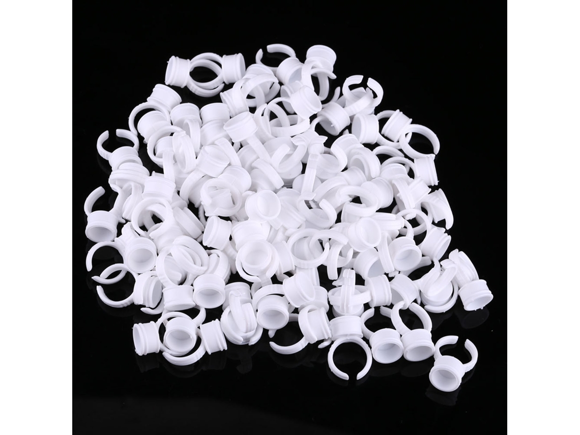 100 Anillos Para Tinta Permanente, Soportes Para Pigmentos De Tatuaje, Vaso Mediano Para Pegamento (sin Separador)