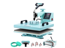 Prensa térmica verde 8 en 1 de 38 x 38 cm para camisetas, tazas, gorras y placas sublimables Tekmaquinas