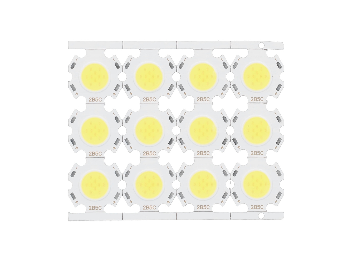 2026-12 Piezas Chips Led Cob Foco Emisor 5w 15‑17v Para Diy Spotlights, Downlights, Lámparas De Techo Luz Blanca