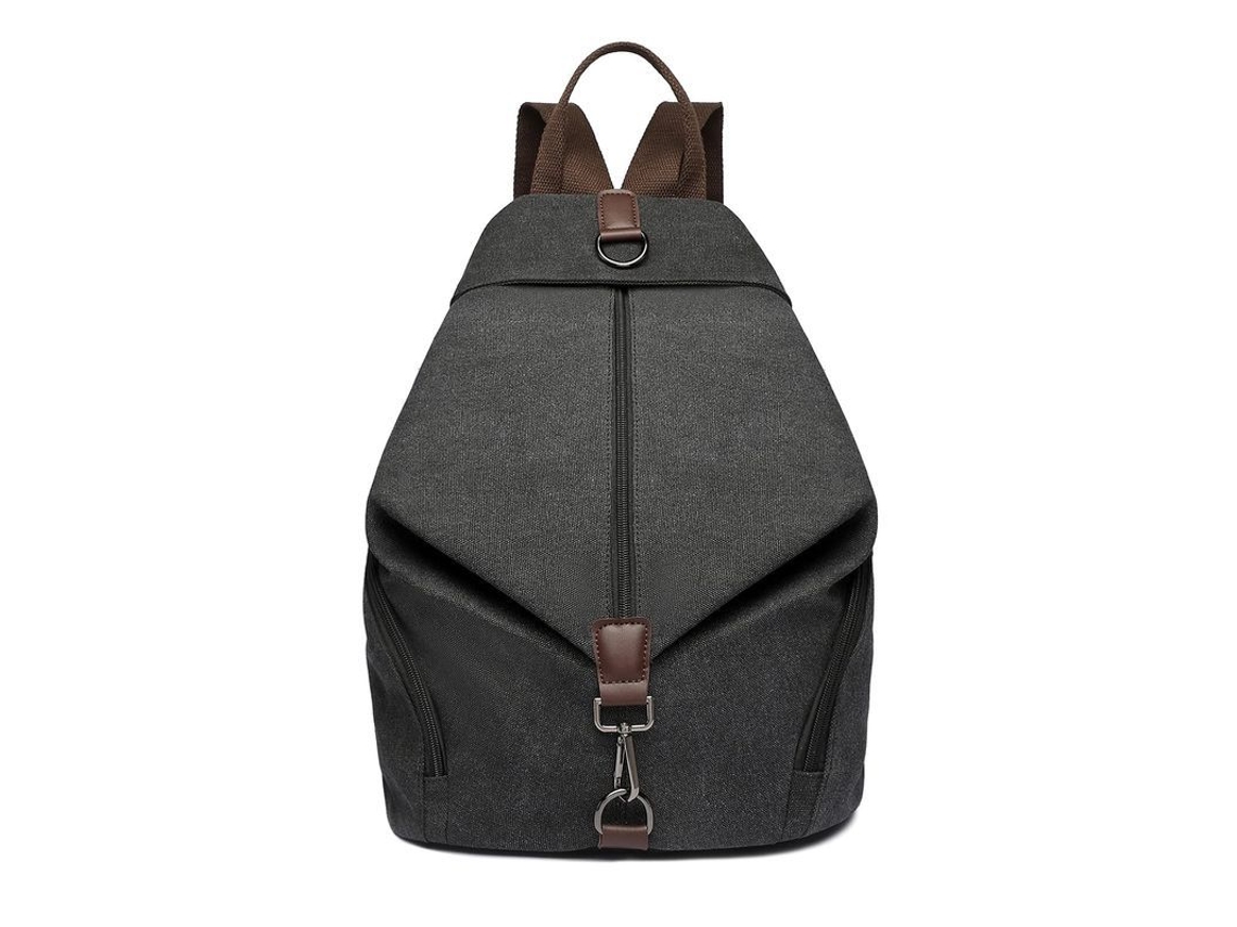 2026-mochila De Moda Para Mujer, Mochila Vintage De Lona Antirrobo Con Gran Capacidad (negro)