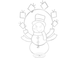 Luz Do Boneco De Neve Divertido Decorativo Durável Em Metal Com Luz Brilhante Para Inverno E Natal